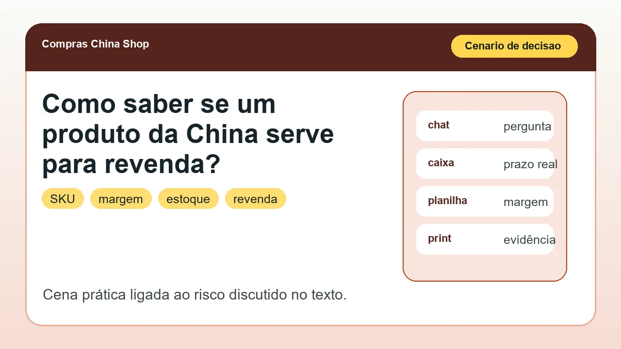 Cena de compra ligada ao artigo Como saber se um produto da China serve para revenda?