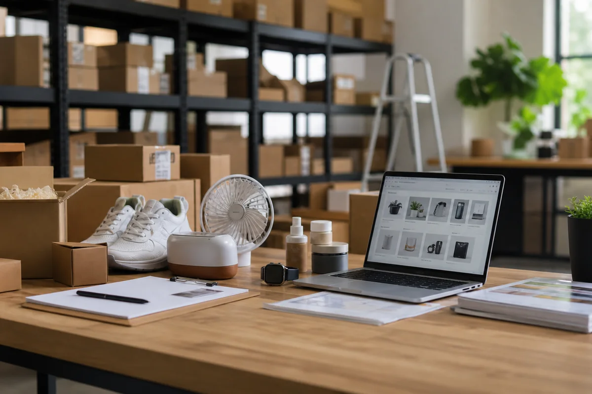 Imagem de apoio de Compras China Shop com mesa de planejamento, documentos e referências de comércio com a China